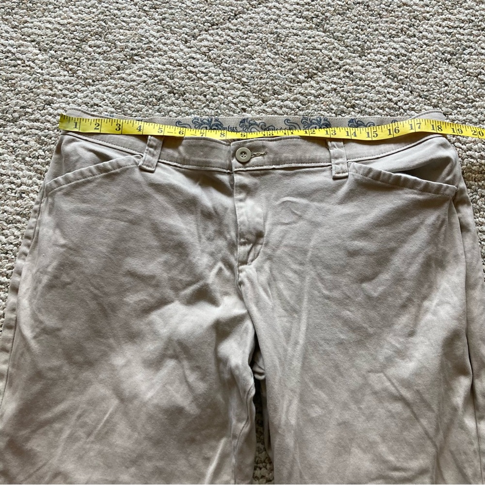 5/$15 Lee Comfort Waistband Light Khaki Tan Pants 16W PETITE - Picture 7 of 11